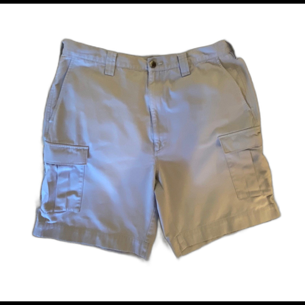 Mens Shorts Haggar Khaki Cargo Size 34 Casual Summer Wear